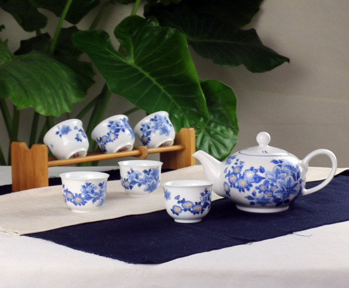 7头手绘青花茶具--芳香